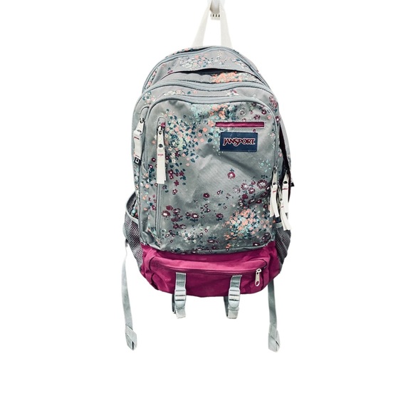 Jansport Bags Jansport Envoy Greypurple Floral Laptop Backpack Lots